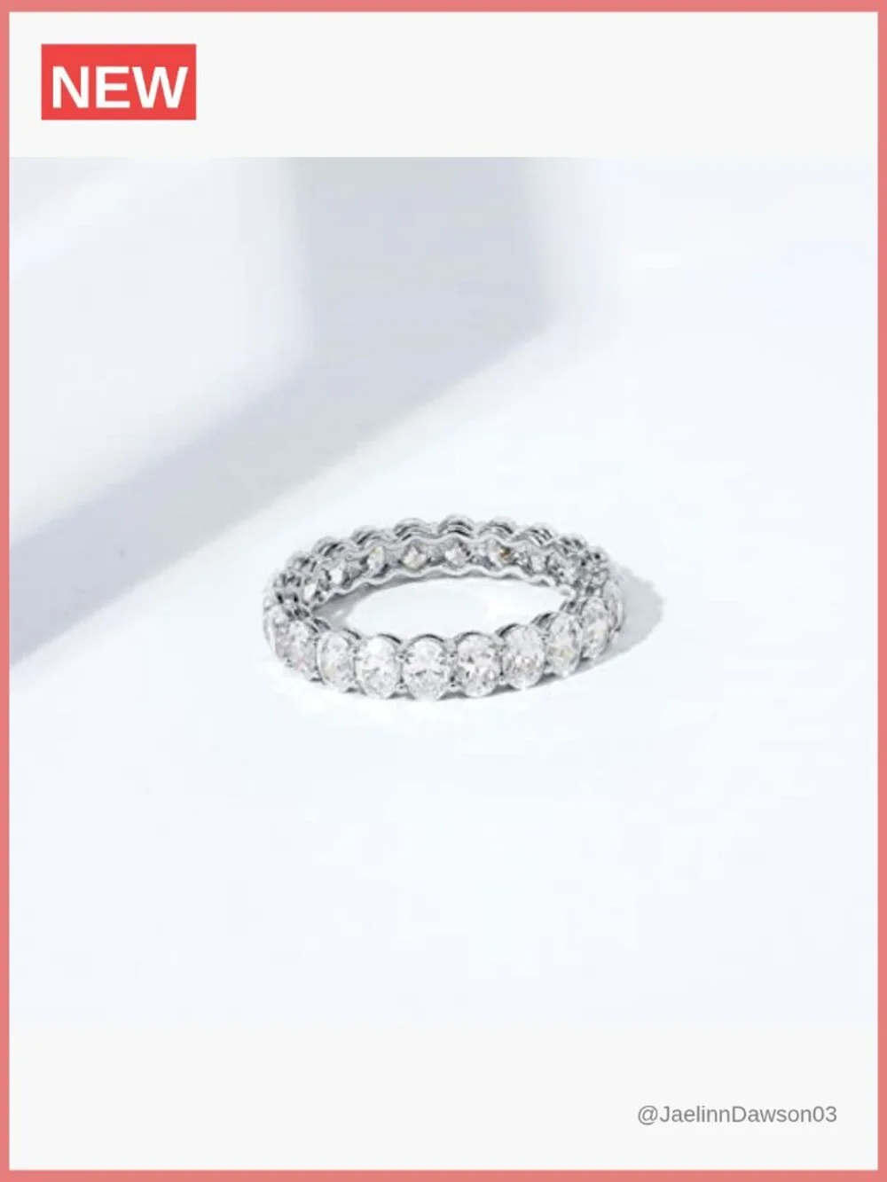 14K Gold Plated Cubic Zirconia Stackable Eternity Ring Size 8